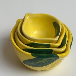 Dash of That Ceramic Lemon Measuring Cups